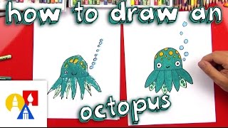 How To Draw A Cartoon Octopus [upl. by Aicat920]