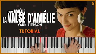 LA VALSE DAMELIE from Amélie by Yann Tiersen  Piano Tutorial Part 1 [upl. by Royo]