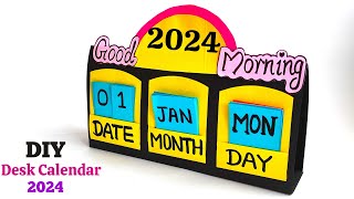 How to make DIY Desk Calendar 2024  DIY desk calendar  Handmade Desk Calendar  New Year crafts [upl. by Bently277]