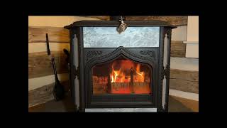 How to Season A Woodstock Soapstone Co Fireview Wood stove [upl. by Ardnuat]