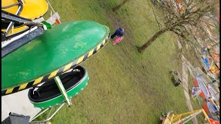 Paratrooper On Ride Charles Coles Family Fun Land Easter 2024 funfair fairground fairrides [upl. by Zennas]