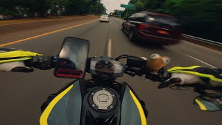 Back And Forth Run🛣️  YAMAHA MT07  SC PROJECT  QUICKSHIFTER 4K [upl. by Dnaletak773]