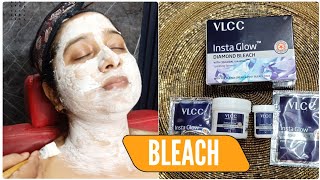 VLCC Insta glow Diamond Bleach  How to use Bleach on face Full review amp Demo  VLCC Diamond bleach [upl. by Filippa288]