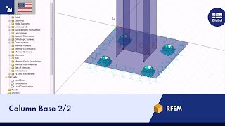 Dlubal RFEM  Column Base 22 [upl. by Elspeth558]