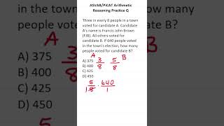 ASVABPiCAT Arithmetic Reasoning Practice Test Q Ratios acetheasvab with grammarhero afqt [upl. by Nonarb404]