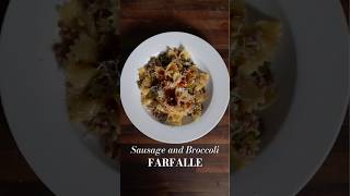 Sausage and Broccoli Pasta is Top tier🍝pastafresca easyrecipe cooking nash italian farfalle [upl. by Vowel78]