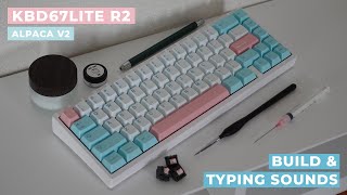 KBD67Lite R2  Alpaca V2 Switches  Unboxing Build amp Typing Sounds ASMR [upl. by Nemad]