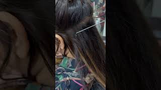 Hair extensions with glass coat treatment permanent hairstyle youtube shortsvideo like kolkata [upl. by Salsbury]