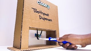 How to make a toothpaste dispenser  DIY Toothpaste Machine [upl. by Urbano]