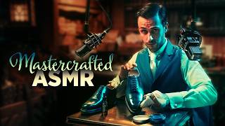 Leather Shoe Care amp Mirror Shine  MASTERCRAFTED ASMR [upl. by Richer]