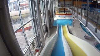 Dvoudráhová Water Slide at Aquapark Kladno [upl. by Eleazar]