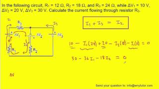 In the following circuit R1  12 Ω R2  18 Ω and R3  24 Ω [upl. by Sredna]