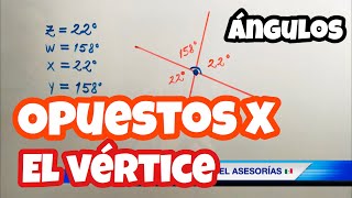 Ángulos OPUESTOS POR EL VÉRTICE ángulos adyacentes [upl. by Letnuhs991]