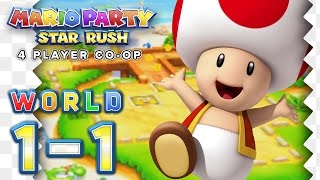 Mario Party Star Rush  Toad Scramble WORLD 11 4Player [upl. by Fromma]