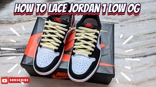 HOW TO LACE JORDAN 1 LOW OG LOOSELY jordan11low shoelacing creamlaces [upl. by Namielus675]