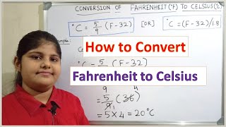 Conversion of Fahrenheit to Celsius  How to convert Fahrenheit to Centigrade [upl. by Muldon393]