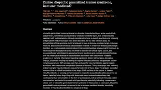 28 Canine idiopathic generalized tremor syndrome immunemediated [upl. by Madelene]