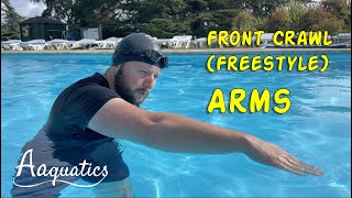 Swimming Basics  Front crawl freestyle arms How to do front crawl arms  Aaquatics [upl. by Lishe753]