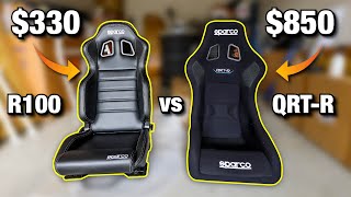 CHEAP VS EXPENSIVE SPARCO SEATS QRTR vs R100 [upl. by Eiclehc]