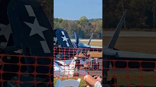 Cranking up the F4U with GSP dangling overhead airdot2024 airshow atlanta aviation helo GSP [upl. by Schnabel]