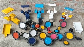 Diy Model John Deere Tractor tyres and trolley tyres fitting tractor video Sohan yt Creator [upl. by Noseaj408]