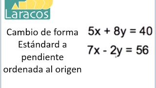 Cambio de forma estandar a pendiente ordenada al origen [upl. by Sundberg94]