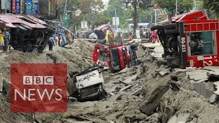 Massive Taiwan gas explosion kills 24  BBC News [upl. by Kendell]