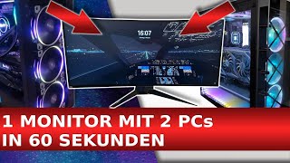 1 MONITOR 2 PC 🆗 Laptop und Pc an einem Monitor einfach umschalten Anleitung Deutsch [upl. by Thorin563]