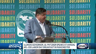 Illinois Gov JB Pritzker speaks at annual AFLCIO Labor Day Breakfast in Manchester [upl. by Jarlath]