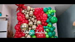 Pared De Globos Orgànica Navideña paso a paso🎄organic christmas garland [upl. by Aleck]