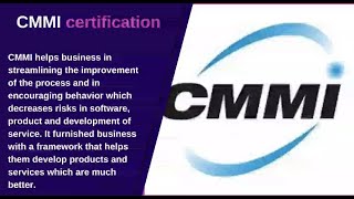 CAPABILITY MATURITY MODEL INTEGRATION CMMI CERTIFICATION [upl. by Noxas]