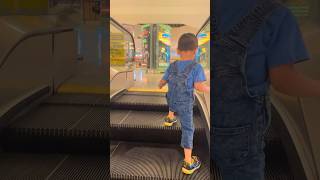 Funny Escalator🤪😀No Fear To Cute Kid😨shorts ytshorts trend escalator [upl. by Ora]