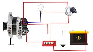 How to Connection Car Alternator  How to Wire Car Alternator  Car Alternator Wiring Diagram [upl. by Nahsab]