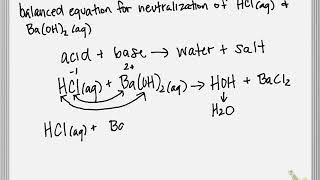 Writing and Balancing Neutralization Reactions [upl. by Hobart]