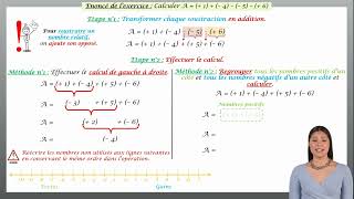 Addition et soustraction de plusieurs nombres relatifs [upl. by Notterb]