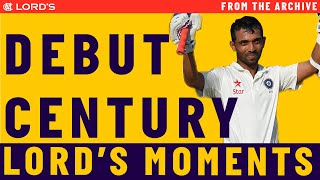 Ajinkya Rahane Hits Debut Century at Lords  England v India 2014  Lords [upl. by Schaeffer]