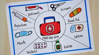 World First Aid Day Drawing How to Draw First Aid Box Doctor Kit Drawing First Aid Kit Drawing [upl. by Gaut984]