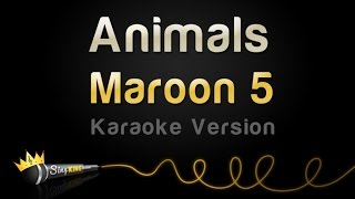 Maroon 5  Animals Karaoke Version [upl. by Arikahs63]