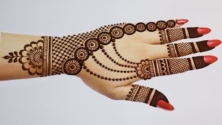 Stylish Easy Mehndi designs for Backhand Simple Mehandi designMehndi design MehandiHenna Mehndi [upl. by Sielen]