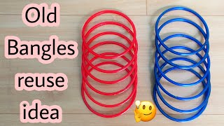 Waste Material Craft ideas  Best Out Of Waste  Bangles Craft  Old Bangles Reuse Idea [upl. by Mccartan769]