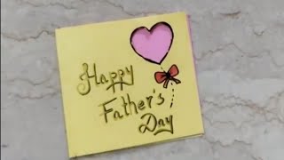 How to make a Fathers day card in one minuteVery easy and simple way to make cardtopeasydrawing [upl. by Mian]