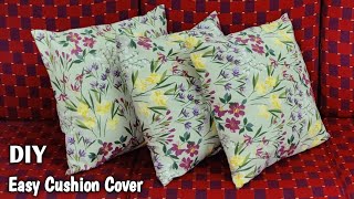 Cushion Cover Cutting and Stitching  DIY  Home Decor  Cushion cover making  Pillow covers [upl. by Sylirama]