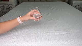 Waterproof mattress cover unboxing and review with water leak test [upl. by Mercer]