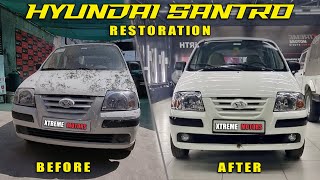 Hyundai Santro  Restoration  Rusty to Brand New Car  Xtreme Motors [upl. by Terrilyn]