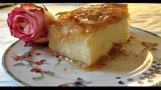 Galaktoboureko  Greek Custard Dessert Made Easy  Γαλακτομπούρεκο [upl. by Yatnod]