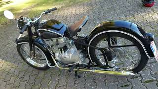 BMW R252 1952 Run Start Lauf after Restoration  Meisterprojekt 2021 [upl. by Oidale]