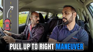 Pull up to the right Maneuver  Urdu amp Hindi  Driving Lessons [upl. by Joellen907]