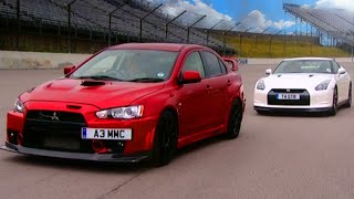 Nissan GTR vs Mitsubishi EVO FQ 400  Fifth Gear [upl. by Ziegler]