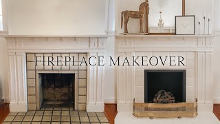 Fireplace Makeover  Painting the Tile Fireplace in my 120 Year Old Home [upl. by Barker254]