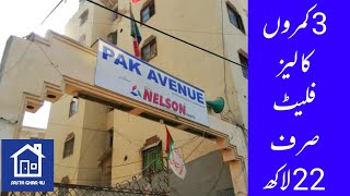 3 ROOMS FLAT FOR SALE IN KARACHI  LOW PRICE FLAT  BEST LOCATION GULISTAN E JOHAR BL 19 PAK AVENUE [upl. by Hephzipa]